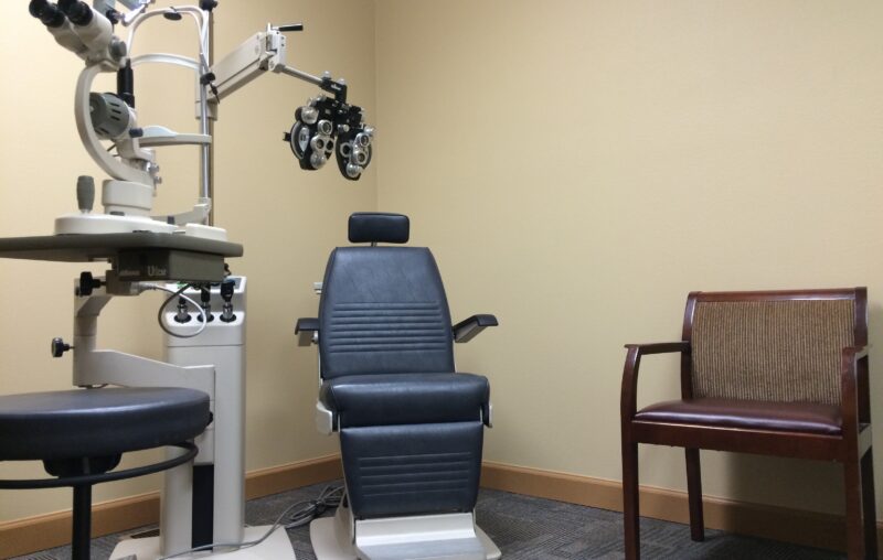 Equipment and machinery at an eye care center