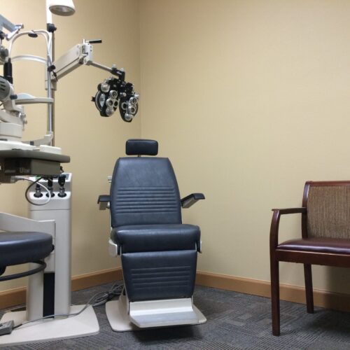 Equipment and machinery at an eye care center