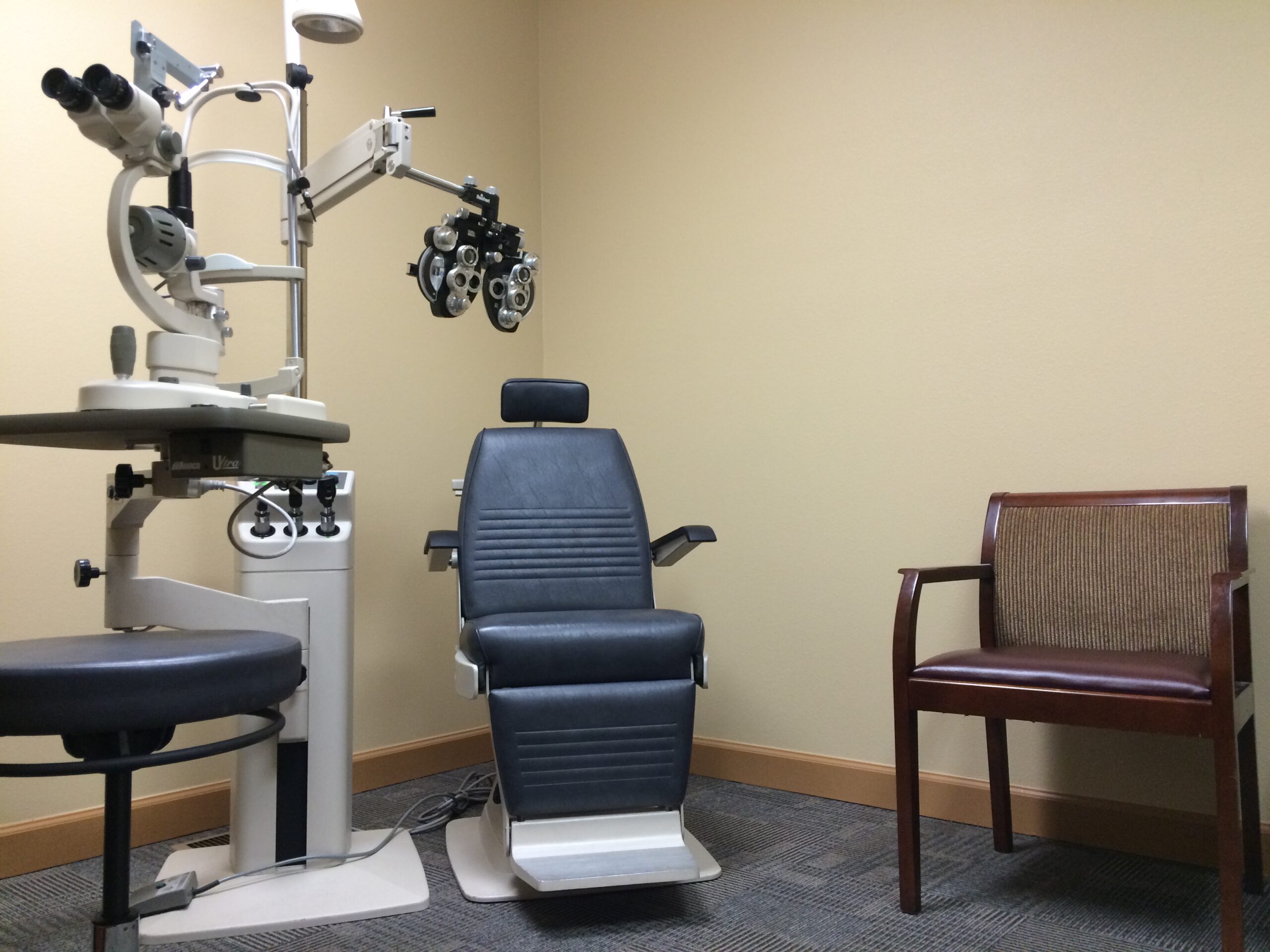 Equipment and machinery at an eye care center