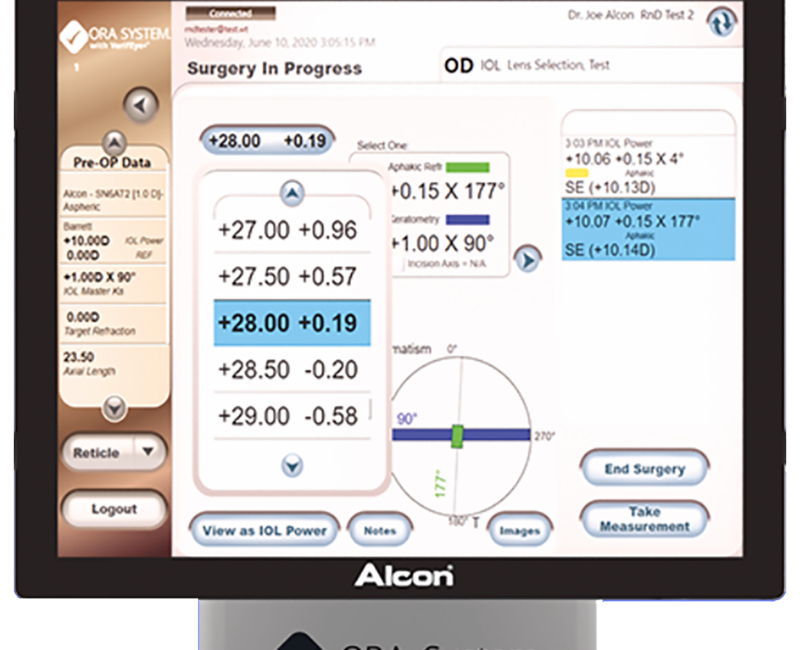 Alcon ORA SYSTEM used by Affleck MD Eye Care